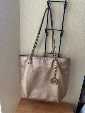 Michael Kors Metallic Gold Tote Bag